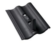 Braas Harzer Pfanne 7(BIG) Standstein ohne Bügel (6518679) Star Matt Tiefschwarz