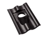 Braas Harzer Pfanne 7(BIG) Durchgangspfanne DuroVent DN 125 (523009) granit