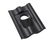 Braas Harzer Pfanne 7(BIG) Durchgangspfanne DuroVent DN 125 (523018) schiefergrau