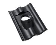 Braas Harzer Pfanne 7(BIG) Durchgangspfanne DuroVent DN 125 (523020) tiefschwarz