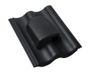 Braas Harzer Pfanne Fledermausstein (6625879) Star Matt Tiefschwarz