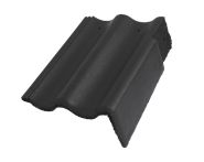 Braas Harzer Pfanne Giebelstein Ausstich 110 mm rechts (6610280) Star Matt Schiefergrau