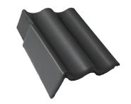 Braas Harzer Pfanne Giebelstein Ausstich 110 mm links (6610380) Star Matt Schiefergrau