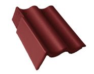 Braas Harzer Pfanne Giebelstein Ausstich 110 mm links (6610381) Star Matt Tiefrot