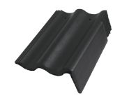 Braas Harzer Pfanne Giebelstein Ausstich 88 mm rechts (6610080) Star Matt Schiefergrau