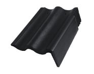 Braas Harzer Pfanne Giebelstein Ausstich 88 mm rechts (6610079) Star Matt Tiefschwarz