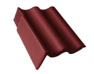 Braas Harzer Pfanne Giebelstein Ausstich 88 mm links (6610181) Star Matt Tiefrot