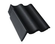 Braas Harzer Pfanne Giebelstein Ausstich 88 mm links (6610179) Star Matt Tiefschwarz