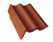 Braas Harzer Pfanne Giebelstein Ausstich 88 mm links (6610184) Star Matt Ziegelrot