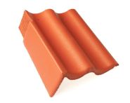 Braas Harzer Pfanne Giebelstein Ausstich 88 mm links (6610185) Star Matt Klassisch-rot