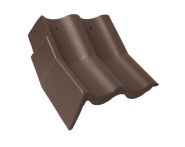 Braas Harzer Pfanne Knick-Giebelstein links (6609487) Star Matt Dunkelbraun