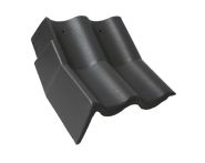 Braas Harzer Pfanne Knick-Giebelstein links (6609480) Star Matt Schiefergrau