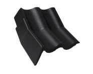 Braas Harzer Pfanne Knick-Giebelstein links (6609479) Star Matt Tiefschwarz