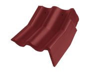 Braas Harzer Pfanne Knick-Giebelstein rechts (6609381) Star Matt Tiefrot