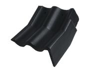 Braas Harzer Pfanne Knick-Giebelstein rechts (6609379) Star Matt Tiefschwarz