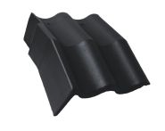 Braas Harzer Pfanne Mansard-Giebel links (6612179) Star Matt Tiefschwarz