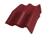 Braas Harzer Pfanne Mansard-Giebel rechts (6612081) Star Matt Tiefrot