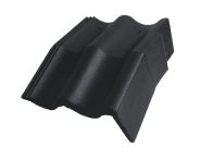 Braas Harzer Pfanne Mansard-Giebel rechts (6612079) Star Matt Tiefschwarz