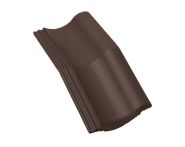 Braas Harzer Pfanne halber Mansardstein (6606687) Star Matt Dunkelbraun