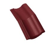 Braas Harzer Pfanne halber Mansardstein (6606681) Star Matt Tiefrot