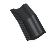 Braas Harzer Pfanne halber Mansardstein (6606679) Star Matt Tiefschwarz