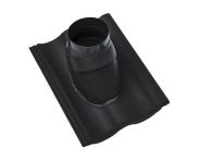 Braas Harzer Pfanne DuroVent Premium Abgasdurchgang (6628779) Star Matt Tiefschwarz