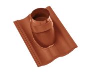 Braas Harzer Pfanne DuroVent Premium Abgasdurchgang (6628784) Star Matt Ziegelrot