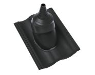 Braas Harzer Pfanne DuroVent Premium Antennendurchgang (6629179) Star Matt Tiefschwarz