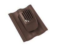 Braas Harzer Pfanne DuroVent Premium Sanilüfter offen (6628687) Star Matt Dunkelbraun