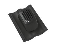 Braas Harzer Pfanne DuroVent Premium Sanilüfter offen (6628680) Star Matt Schiefergrau