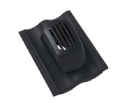 Braas Harzer Pfanne DuroVent Premium Sanilüfter offen (6628679) Star Matt Tiefschwarz