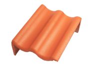 Braas Harzer Pfanne Pult-Giebelstein links (6604685) Star Matt Klassisch-rot