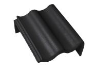 Braas Harzer Pfanne Pult-Giebelstein rechts (6604579) Star Matt Tiefschwarz