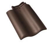 Braas Rubin 11V(H) Doppelwulstziegel (7810401) Matt dunkelbraun