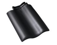 Braas Rubin 11V(H) Doppelwulstziegel (7810419) Seidenmatt tiefschwarz