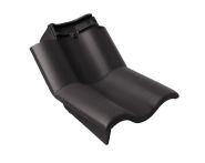 Braas Rubin 11V(H) Knick-Ortgangziegel links (7814421) Matt anthrazit