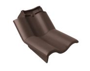 Braas Rubin 11V(H) Knick-Ortgangziegel links (7814401) Matt dunkelbraun