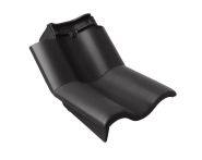 Braas Rubin 11V(H) Knick-Ortgangziegel links (7814457) Matt graphitgrau