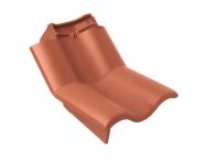 Braas Rubin 11V(H) Knick-Ortgangziegel links (7814403) Matt kupferrot