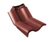 Braas Rubin 11V(H) Knick-Ortgangziegel links (7814411) Seidenmatt rotbuche