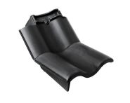 Braas Rubin 11V(H) Knick-Ortgangziegel links (7814419) Seidenmatt tiefschwarz