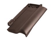 Braas Rubin 11V(H) Ortgangziegel rechts (7811401) Matt dunkelbraun