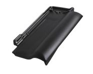 Braas Rubin 11V(H) Ortgangziegel rechts (7811419) Seidenmatt tiefschwarz