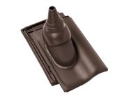 Braas Rubin 11V(H) Ton-Antennenziegel mit Aufsatz (7829721) Matt Anthrazit