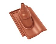 Braas Rubin 11V(H) Ton-Antennenziegel mit Aufsatz (7829701) Matt dunkelbraun