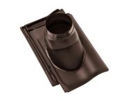 Braas Rubin 11V(H) Ton-Abgasrohrdurchgang (7828701) Matt dunkelbraun