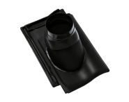 Braas Rubin 11V(H) Ton-Abgasrohrdurchgang (7828719) Seidenmatt tiefschwarz