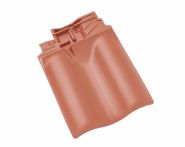 Braas Rubin 11V(H) Firstanschluss-Doppelwulstziegel (7809300) Matt naturrot