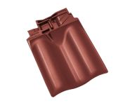 Braas Rubin 11V(H) Firstanschluss-Doppelwulstziegel (7809311) Seidenmatt rotbuche