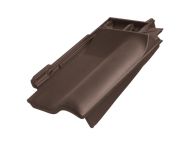 Braas Rubin 11V(H) Firstanschluss-Ortgangziegel rechts (7809101) Matt dunkelbraun